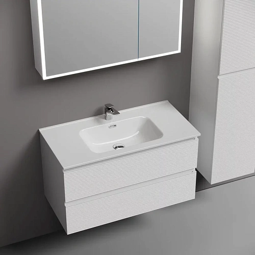 Тумба под раковину Sancos Folk FL90W 890х445х500 Bianco, подвесная Тумба под раковину Sancos Folk FL90W 890х445х500 Bianco, подвесная