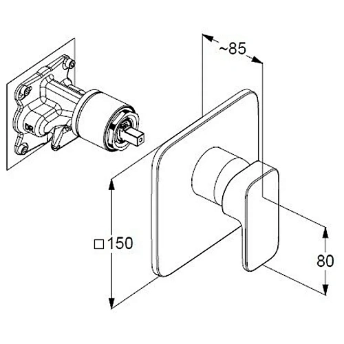 Смеситель для душа Kludi RENON 427555375 белый матовый Смеситель для душа Kludi RENON 427555375 белый матовый
