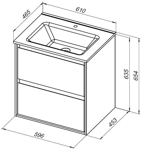 Тумба под раковину Aquanet Милан 60 дуб рустикальный 00336377 подвесная Тумба под раковину Aquanet Милан 60 дуб рустикальный 00336377 подвесная