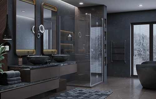 Душевой уголок Ambassador Diamond 12011105R (900x900x2000) Душевой уголок Ambassador Diamond 12011105R (900x900x2000)