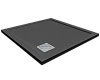 Душевой поддон Taliente 90x90x3,5см, квадратный черный, без сифона PTA-ST-90Bstone