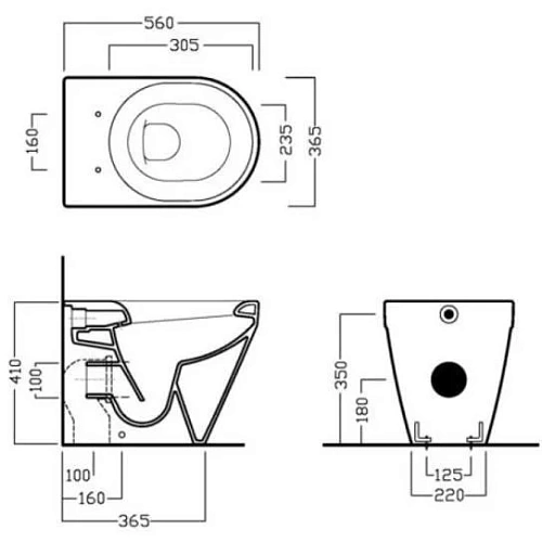 Унитаз напольный HATRIA DAYTIME EVO YQ3701 Унитаз напольный HATRIA DAYTIME EVO YQ3701