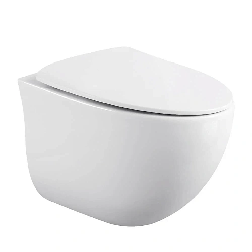 Унитаз подвесной Black&White W-751 Rimless / UF seat cover / Fixing screw (530x375x380) 751W00 Унитаз подвесной Black&White W-751 Rimless / UF seat cover / Fixing screw (530x375x380) 751W00