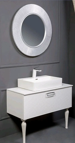 Тумба под раковину Armadi Art Linea 80 842-080-WCR белая+хром Тумба под раковину Armadi Art Linea 80 842-080-WCR белая+хром