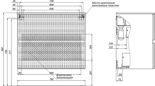 Тумба под раковину Aquanet Джейн 80 белый матовый 00313286 напольная/подвесная Тумба под раковину Aquanet Джейн 80 белый матовый 00313286 напольная/подвесная