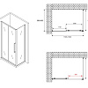 Душевой уголок ABBER Schwarzer Diamant AG30160H-S60 160x60 см универсальный, профиль хром, стекло прозрачное Душевой уголок ABBER Schwarzer Diamant AG30160H-S60 160x60 см универсальный, профиль хром, стекло прозрачное