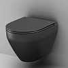 Унитаз подвесной AM.PM Spirit V2.0 C701700MBSC FlashClean с сиденьем микролифт, черный матовый Унитаз подвесной AM.PM Spirit V2.0 C701700MBSC FlashClean с сиденьем микролифт, черный матовый