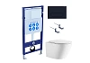 Комплект унитаза SET Aquatek ЛИБЕРТИ-017 4в1 с инсталляцией, креплением, клавишей смыва и сиденьем микролифт