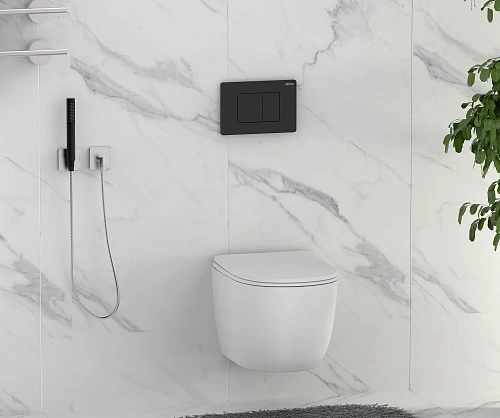 Клавиша смыва ABBER AC0122SMB сенсорная, черная матовая Клавиша смыва ABBER AC0122SMB сенсорная, черная матовая