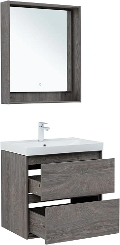 Тумба под раковину Aquanet Милан 70 дуб рошелье 00336373 подвесная Тумба под раковину Aquanet Милан 70 дуб рошелье 00336373 подвесная