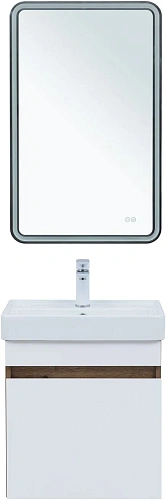 Тумба под раковину Aquanet Оптима 50 00344790 дуб рустикальный/белый сатин Тумба под раковину Aquanet Оптима 50 00344790 дуб рустикальный/белый сатин