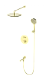 Душевая система Wonzon & Woghand с термостатом, встраиваемая, брашированное золото (WW-88929010-BG) Душевая система Wonzon & Woghand с термостатом, встраиваемая, брашированное золото (WW-88929010-BG)