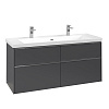 Картинка анонса товара «тумба под раковину villeroy &amp; boch subway 3.0 с подсветкой graphite / graphite c602l0vr»