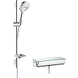 Душевой гарнитур Hansgrohe Ecostat Select/Raindance Select E 120 3jet/Combi 27038400 с термостатом Душевой гарнитур Hansgrohe Ecostat Select/Raindance Select E 120 3jet/Combi 27038400 с термостатом