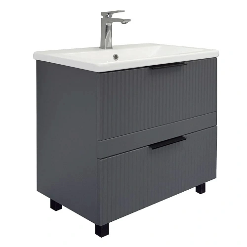 Тумба с раковиной Comforty Лима-70Н2 00-00019179 антрацит раковина Como 70 Тумба с раковиной Comforty Лима-70Н2 00-00019179 антрацит раковина Como 70