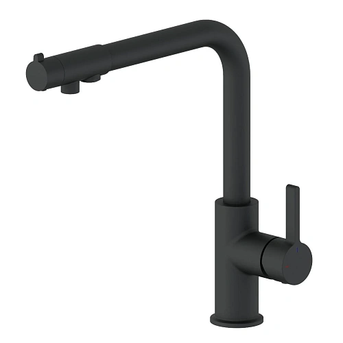Смеситель для кухни Wonzon & Woghand c подключением фильтра, черный матовый (WW-88458008-MB) Смеситель для кухни Wonzon & Woghand c подключением фильтра, черный матовый (WW-88458008-MB)