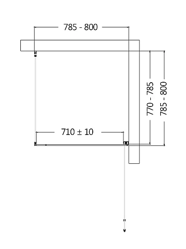 Душевой уголок AQUAme AQM5215-RH-8 800x800x1950мм стекло 6мм, цвет профиля матовый черный Душевой уголок AQUAme AQM5215-RH-8 800x800x1950мм стекло 6мм, цвет профиля матовый черный