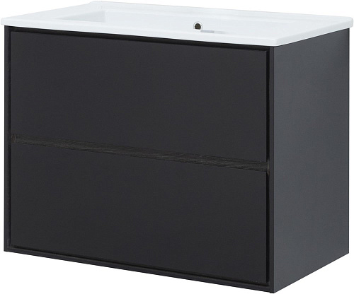 Тумба под раковину Aquanet Милан 85 черный глянец 00316703 Тумба под раковину Aquanet Милан 85 черный глянец 00316703