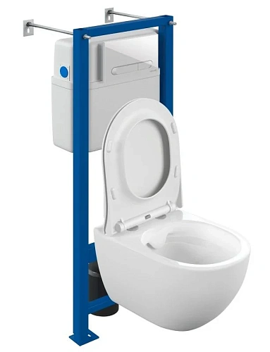 Комплект унитаза Cersanit BRASKO SMART (A68304) инсталляции VECTOR и клавиши смыва ESTETICA пластик белый 68304 Комплект унитаза Cersanit BRASKO SMART (A68304) инсталляции VECTOR и клавиши смыва ESTETICA пластик белый 68304