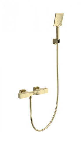 Смеситель для душа Wonzon & Woghand с термостатом, брашированное золото (WW-B2025-A-BG) Смеситель для душа Wonzon & Woghand с термостатом, брашированное золото (WW-B2025-A-BG)