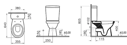 Унитаз напольный Vitra Norm Eisberg 9844B099-7202 сиденье микролифт Унитаз напольный Vitra Norm Eisberg 9844B099-7202 сиденье микролифт
