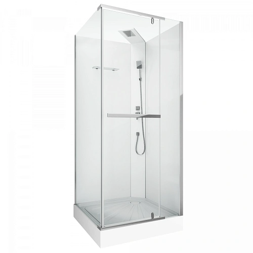 Душевая кабина Ceruttispa MiMi901T 90x90x215-225 профиль хром, стекло прозрачное Душевая кабина Ceruttispa MiMi901T 90x90x215-225 профиль хром, стекло прозрачное