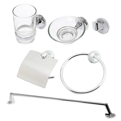 Комплект аксессуаров Orange Y01-888cr для ванной комнаты (6 предметов) хром Комплект аксессуаров Orange Y01-888cr для ванной комнаты (6 предметов) хром