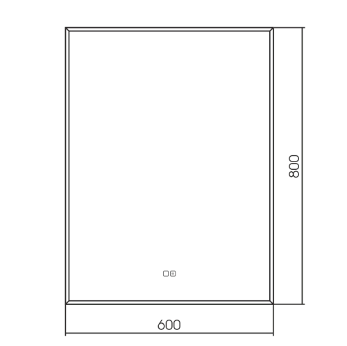 Зеркало AQUAme AQM9103 600х800 с подсветкой и подогревом Зеркало AQUAme AQM9103 600х800 с подсветкой и подогревом