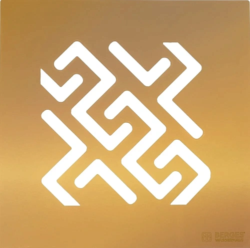 Душевой трап BERGES PLATZ Antik 100х100, золото глянец, S-сифон D50/105 H50 вертикальный 092060 Душевой трап BERGES PLATZ Antik 100х100, золото глянец, S-сифон D50/105 H50 вертикальный 092060