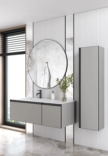 Тумба под раковину Armadi Art QUATRO 2 120см (80+40) LUNA профиль ANTHRACITE с подсветкой 790-M2-120-L-A-LED Тумба под раковину Armadi Art QUATRO 2 120см (80+40) LUNA профиль ANTHRACITE с подсветкой 790-M2-120-L-A-LED