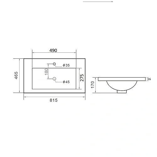 Тумба с раковиной Orange Line Li-80Tug+Ra подвесная, графит матовый Тумба с раковиной Orange Line Li-80Tug+Ra подвесная, графит матовый