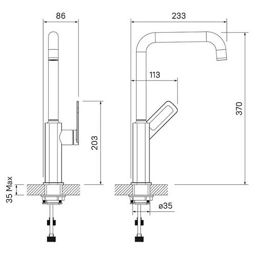 Смеситель для кухни Iddis Slide SLIBG00i05 Смеситель для кухни Iddis Slide SLIBG00i05