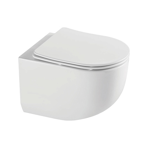 Унитаз подвесной Vincea Globo VT1-52T безободковый, цвет белый, ультратонкое soft-close сиденье Унитаз подвесной Vincea Globo VT1-52T безободковый, цвет белый, ультратонкое soft-close сиденье