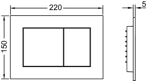 Инсталляция для унитаза TECE ТЕСЕnow (9400414) с панелью смыва Инсталляция для унитаза TECE ТЕСЕnow (9400414) с панелью смыва