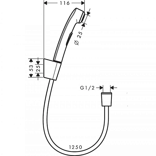 Гигиеническая лейка Hansgrohe 32129140, бронза Гигиеническая лейка Hansgrohe 32129140, бронза