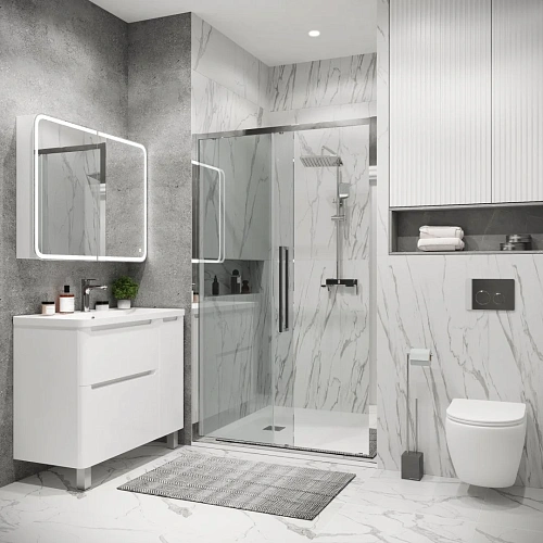 Душевая дверь GROSSMAN Cosmo 100.K33.02.100.10.00 (100x195) хром, стекло прозрачное Душевая дверь GROSSMAN Cosmo 100.K33.02.100.10.00 (100x195) хром, стекло прозрачное