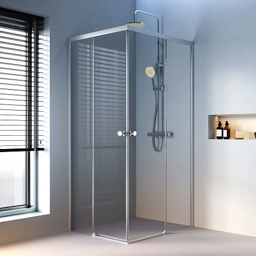 Душевой уголок AM.PM X-Joy W94G-403-10080-MТ Slide 100х80, хром матовый, стекло прозрачное Душевой уголок AM.PM X-Joy W94G-403-10080-MТ Slide 100х80, хром матовый, стекло прозрачное