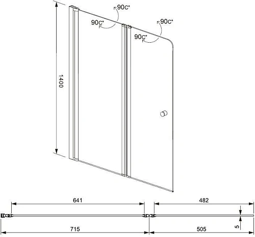 Шторка на ванну Aquanet Alfa 4 NF6222-pivot , прозрачное стекло Шторка на ванну Aquanet Alfa 4 NF6222-pivot , прозрачное стекло