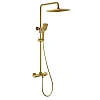Душевая стойка Vincea Next VSFS-1N1TBG термостатическая, брашированное золото Душевая стойка Vincea Next VSFS-1N1TBG термостатическая, брашированное золото