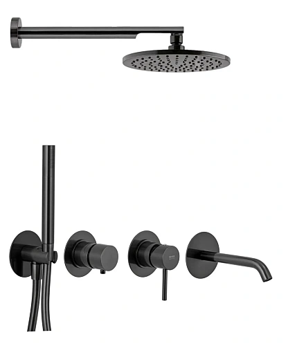 Душевая система Remer X Style X96D3SETCFP, черный брашированный хром Душевая система Remer X Style X96D3SETCFP, черный брашированный хром
