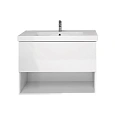 Тумба под раковину DREJA PERFECTO, 60 см, подвесная, 1 ящик, push-to-open, белый глянец 99.0806 Тумба под раковину DREJA PERFECTO, 60 см, подвесная, 1 ящик, push-to-open, белый глянец 99.0806