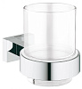 Картинка анонса товара «стакан grohe essentials cube, хром (40755001) с держателем»