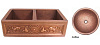 Картинка анонса товара «кухонная мойка bronze de luxe 10304, цвет - coffee (кофейный), 92 х 53 х 25 см медная 10304_coffee_af-02»