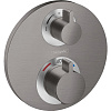 Картинка анонса товара «смеситель для ванны hansgrohe ecostat s, см 15758340, шлифованный черный хром термостатический»
