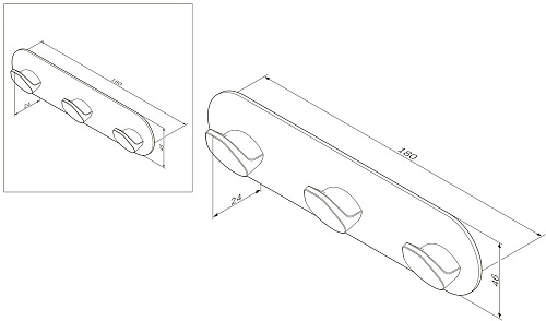 Крючок AM.PM Inspire A5035764 тройной Крючок AM.PM Inspire A5035764 тройной