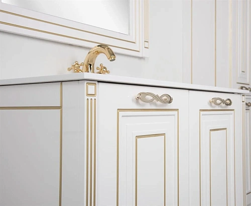 Тумба под раковину Aquanet Паола 90 белый/золото 00186116 Тумба под раковину Aquanet Паола 90 белый/золото 00186116