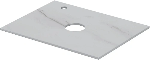 Столешница Aquanet Flat 60 00345775 мрамор, с отверстием слева Столешница Aquanet Flat 60 00345775 мрамор, с отверстием слева