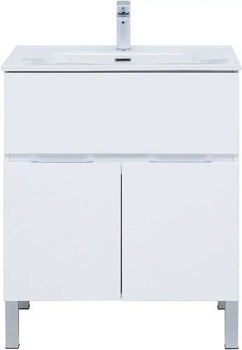 Тумба под раковину Aquanet Алвита New 70 1 ящик, 2 дверцы, белый матовый 00303901 Тумба под раковину Aquanet Алвита New 70 1 ящик, 2 дверцы, белый матовый 00303901
