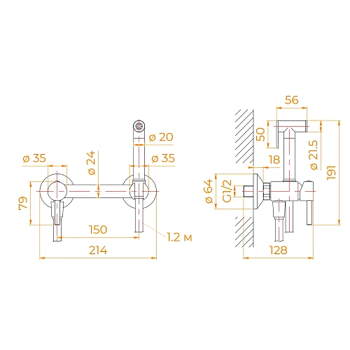 Гигиенический душ RGW Shower Panels SP-215B черный Гигиенический душ RGW Shower Panels SP-215B черный