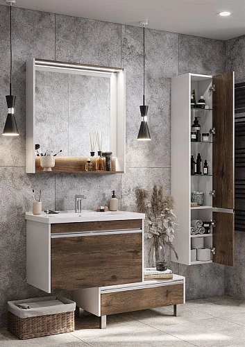 Тумба под раковину Aquaton Капри 80 таксония темная 1A230201KPDB0 Тумба под раковину Aquaton Капри 80 таксония темная 1A230201KPDB0